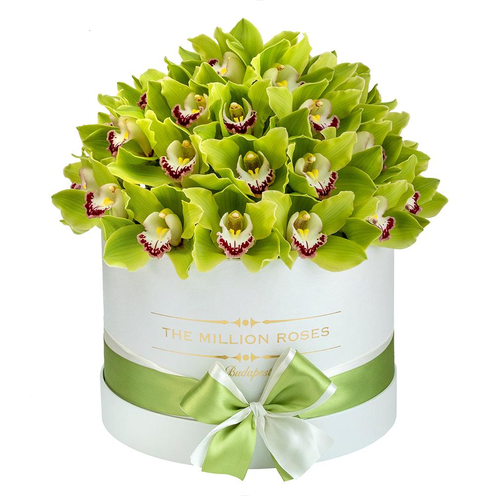 Buchet cu Orhidee verzi- Ediție limitată