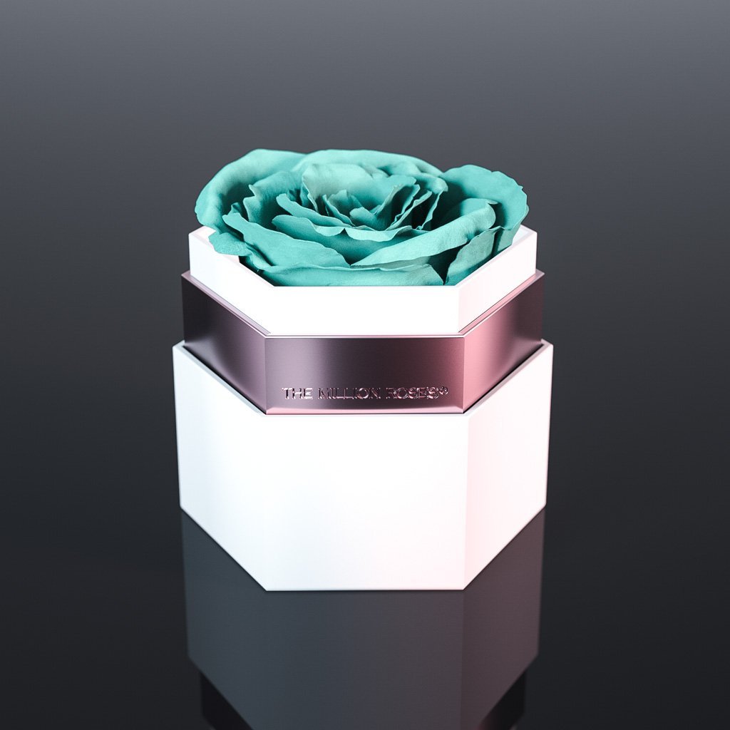 One in a Million - Trandafir criogenat albastru tiffany