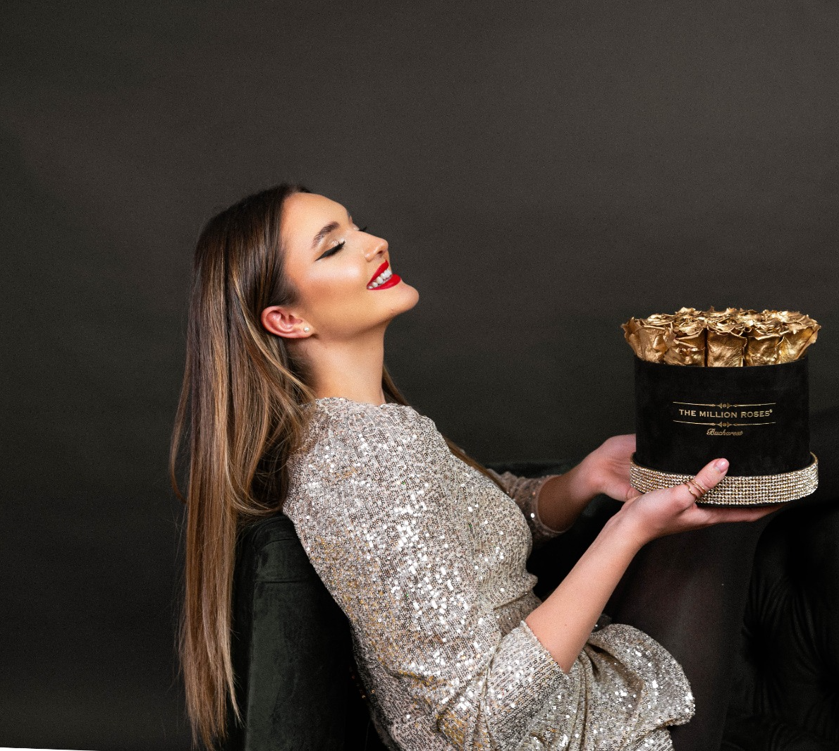 Aranjament trandafiri criogenati- Diamond Edition