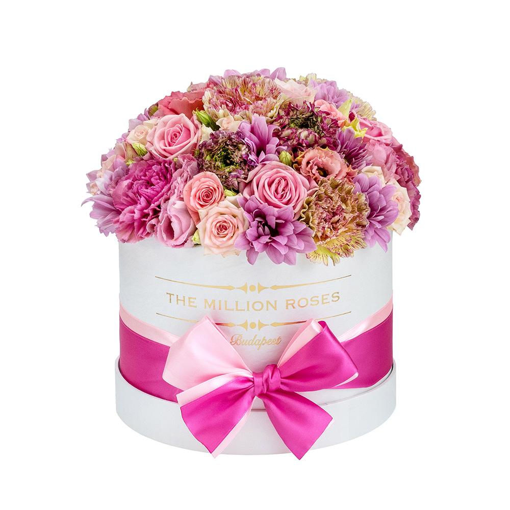 Buchet de primăvară-Flori mixte in cutie