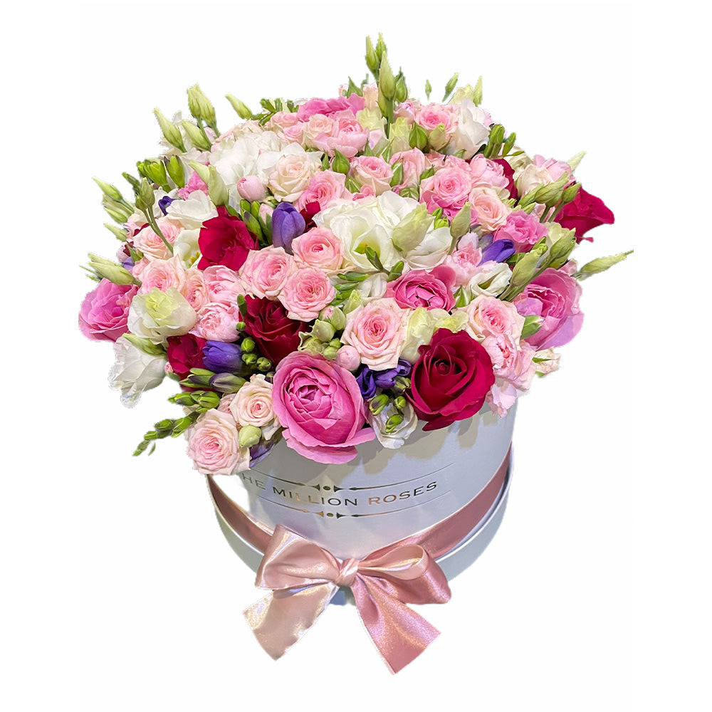 FLORI MIXTE IN CUTIE MEDIE - COLECTIA PINK