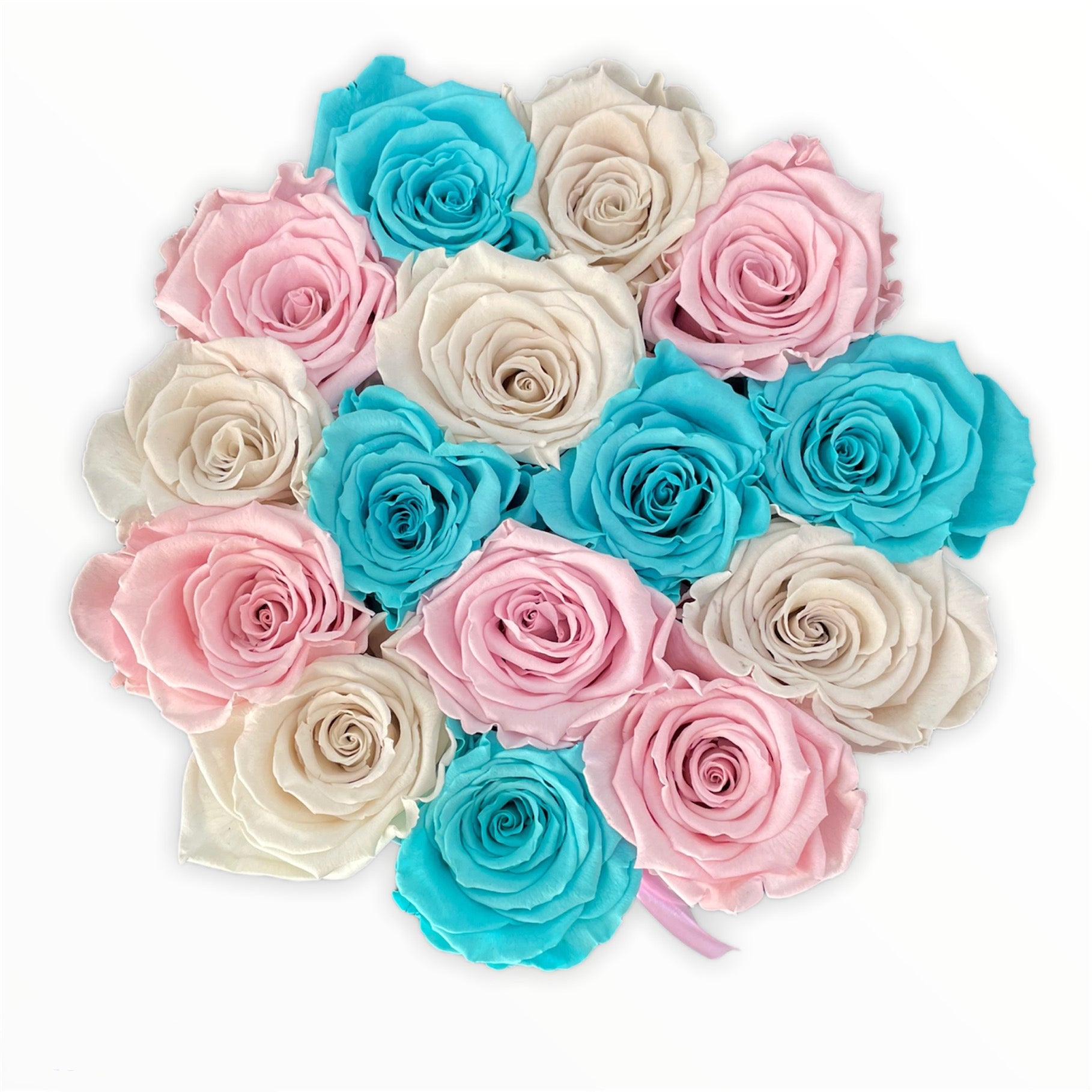 Trandafiri criogenati in cutie mică Tiffany