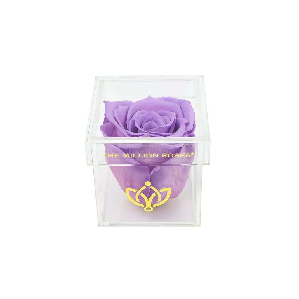 Trandafir criogenat rosu in cutie Crystal -One in a Million